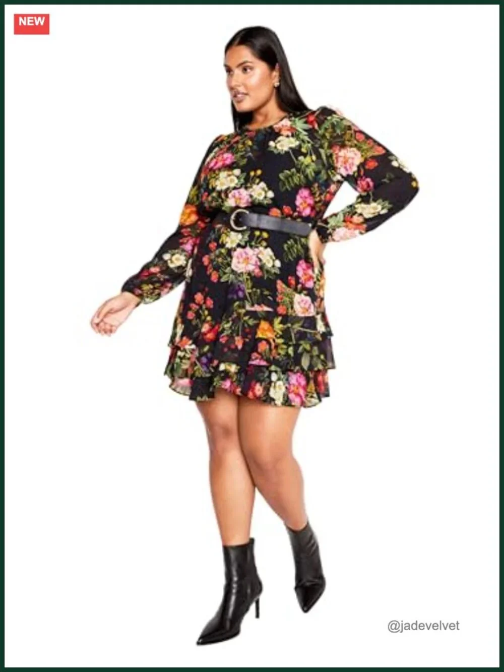 Embroidered Ruffle Fit & Flare Dress, Off-Shoulder, Short Sleeve, Cotton Lined